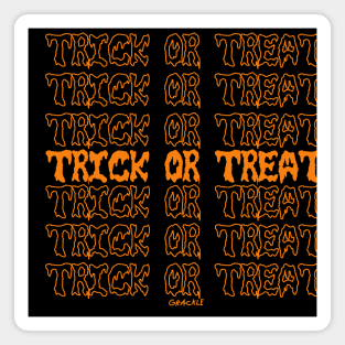 Trick-Or-Treat Repeating Text Magnet